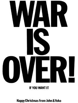 The interview where John and Yoko discuss their War Is Over! campaign